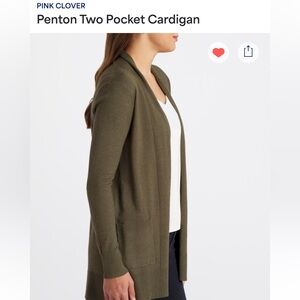 Pink Clover Pocket Cardigan